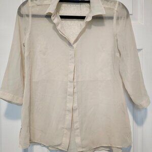 Simply Vera Cream Button-Up, XS
